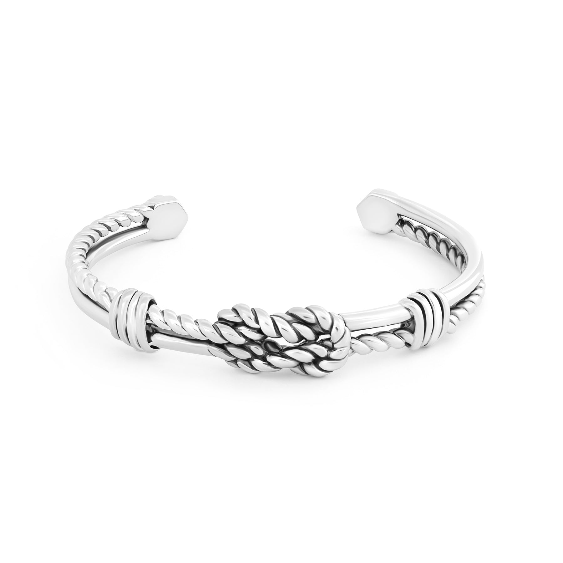 Sterling Silver Figure 8 Knot Cuff | Silver Bangle | Malathe Jewellery